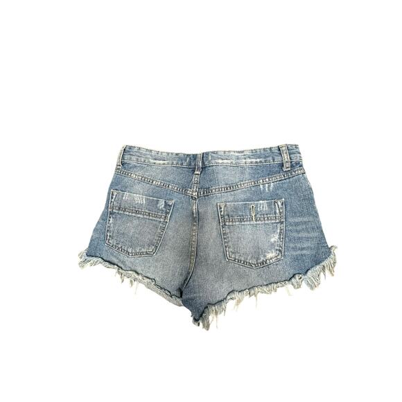 Free People Distressed Jean Shorts Size 28 - Picture 4 of 4